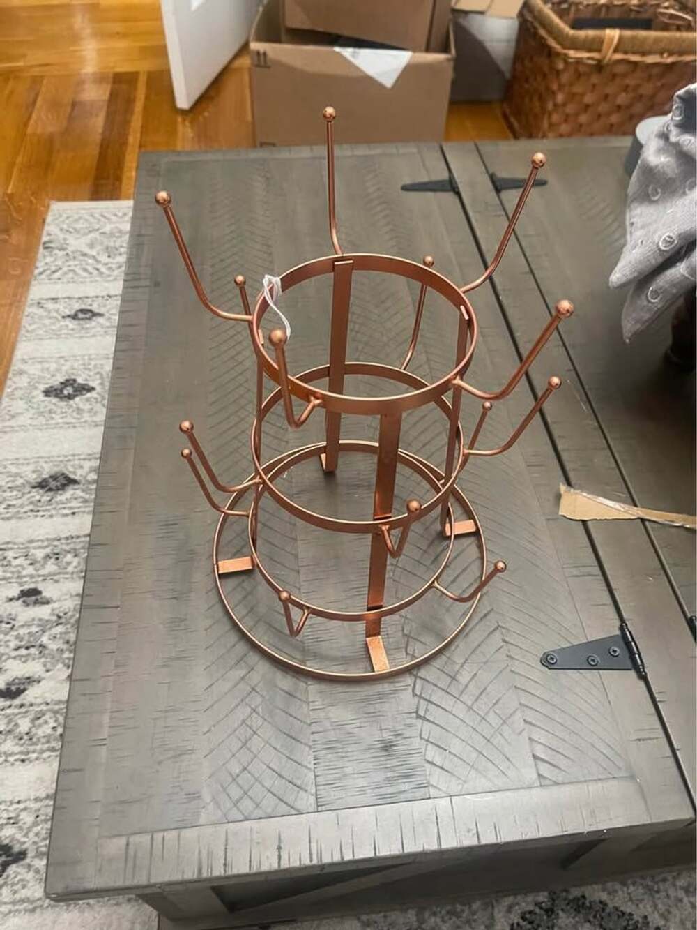Copper Metal Mug Tree Rack - Picture 4 of 5
